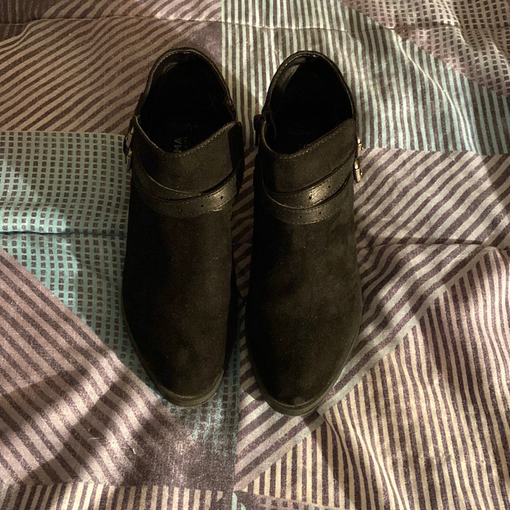 Cute black booties by Sonoma